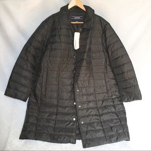 Lands End Black Quilted Jacket 20 Petite Plus